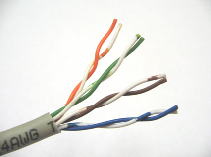 Кабель сетевой UTP cat.5e 4pair 4х2х0,50мм² ССА внутренний, 1м orig_59973