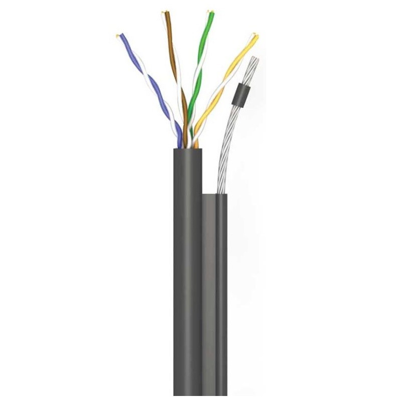 Кабель сетевой UTP 4PR 24AWG CAT5e CCA внешний с тросом, 1м orig_60269
