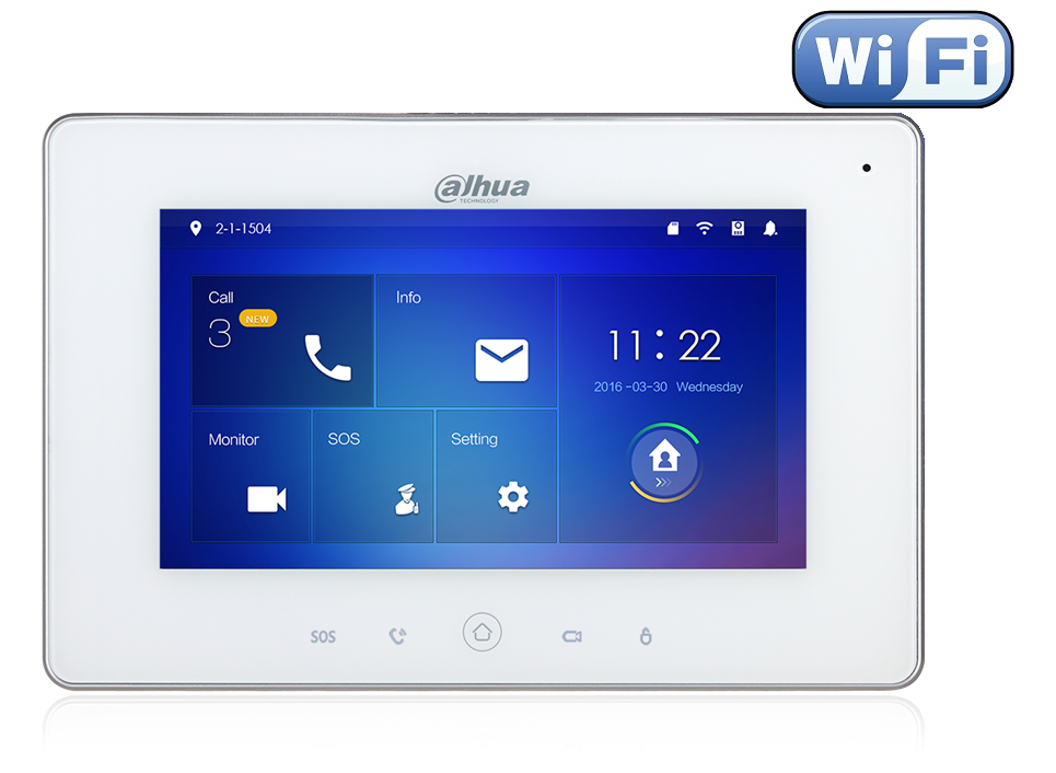 IP монитор видеодомофона Dahua VTH5221D(W), белый orig_60691