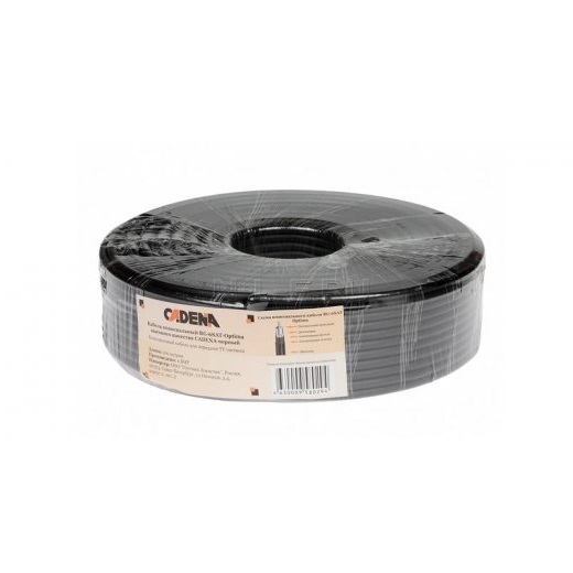 Кабель RG6SAT коаксиальный CADENA  Optima высокого качества ЧЁРНЫЙ, 1м. orig_58777