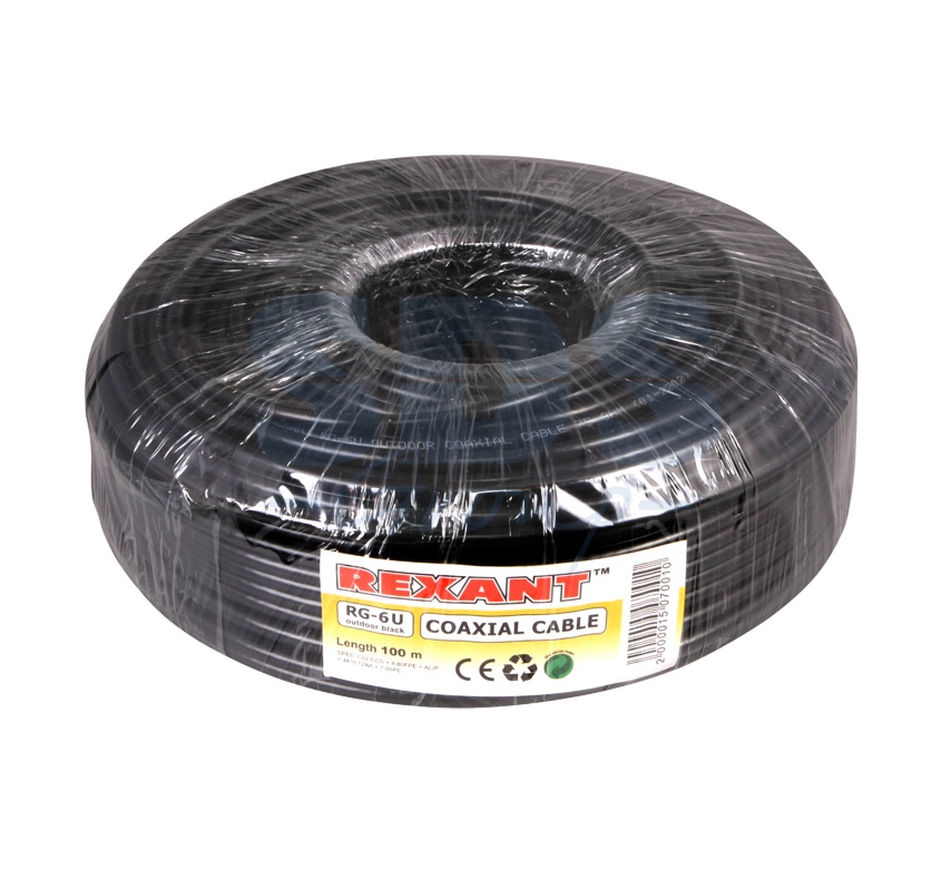 Кабель RG6 внешний Rexant, 1м. orig_59197