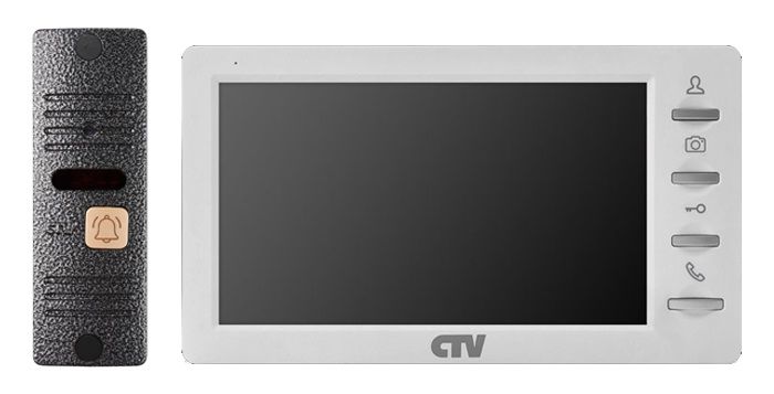 Комплект видеодомофона CTV CTV-DP1701 S W, (CTV-D10 Plus + CTV-M1701 S) orig_57173