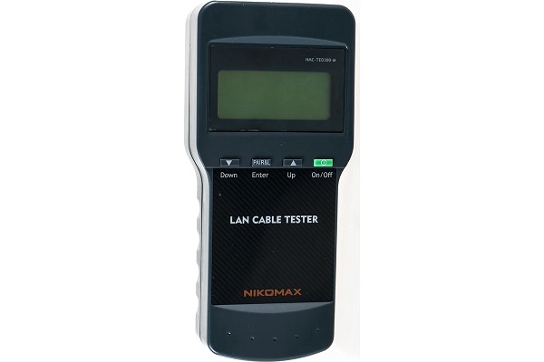 Кабельный тестер NIKOMAX NMC-TED300, с LCD дисплеем, UTP/STP, RJ45, с функцией измерения длины orig_72712