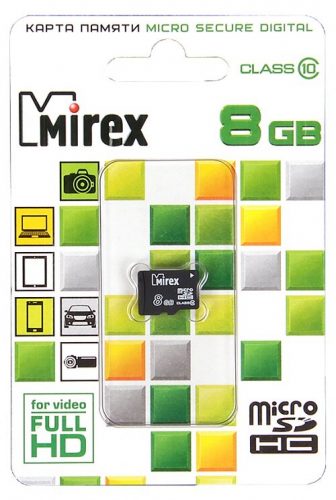 Карта памяти 08 Gb Mirex Micro SD orig_49188