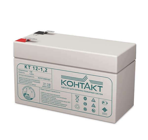 Аккумуляторная батарея Контакт КТ 12-1,2, 12В, 1,2А/ч orig_72970