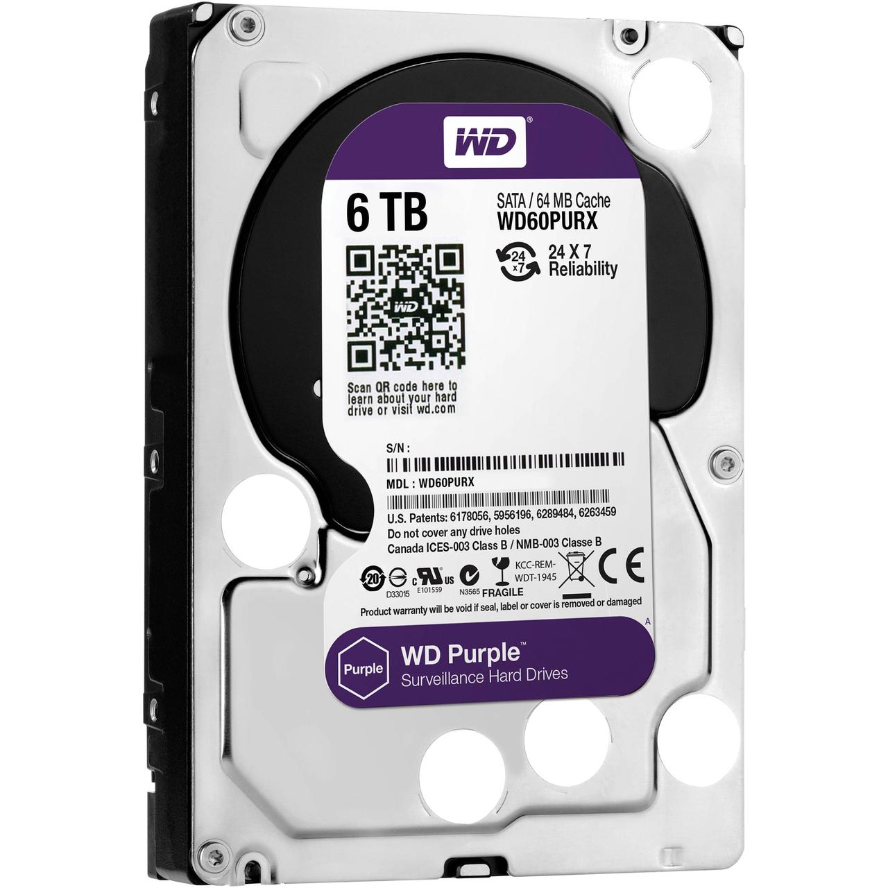 Жесткий диск WD Purple WD60PURZ/X, 6Тб orig_61095