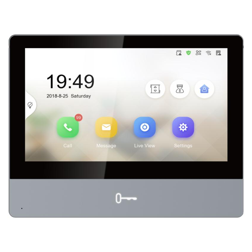 Монитор видеодомофона Atix H ATH-IN-M731F/TW, 7", 180х140х22,4мм, WiFi, 12В, PoE, -10°+50°С orig_44858