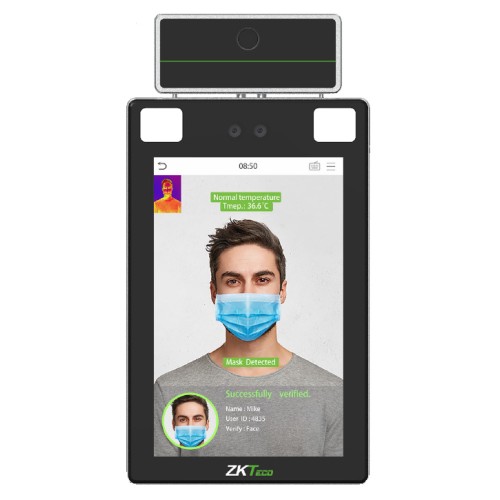 Биометрический терминал распознавания лиц с тепловизионной камерой ZKTeco ProFaceX [TI] orig_50709