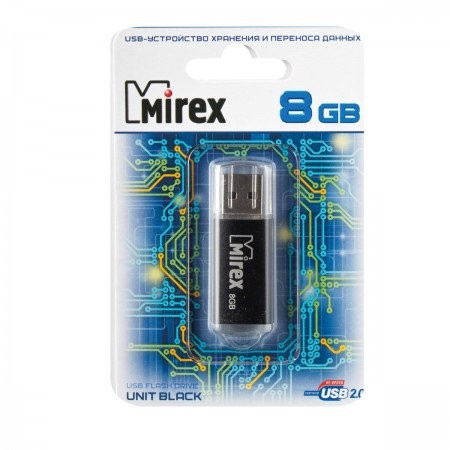 USB флеш-диск 08 Gb Mirex Unit Black orig_60723