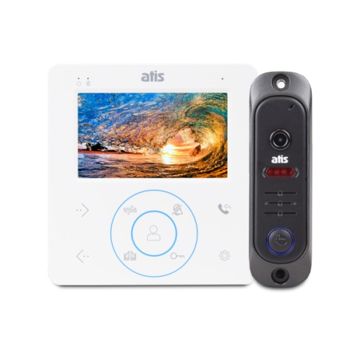 Комплект видеодомофона Atix AD-480 W Kit box, 4" TFT, 110° orig_68001