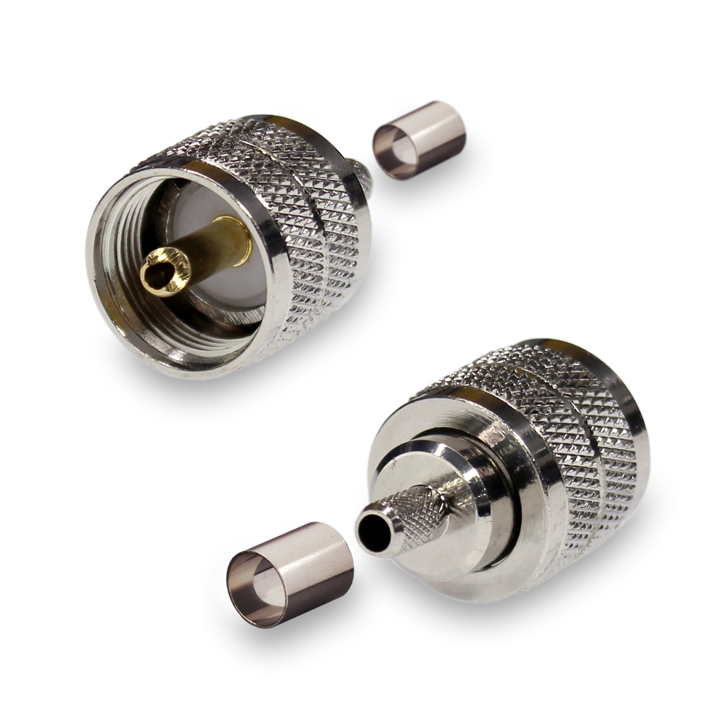 Разъем UHF U-111F PL259 (папа, male) RG58, LMR195, RG142, RG400 обжимной, Kroks, арт.929 orig_57357