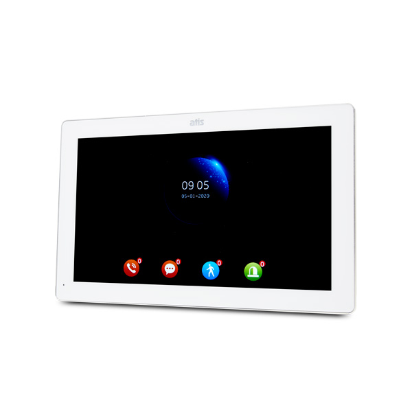 Монитор видеодомофона Atix AD-1080FHD White, 10", 260х160х20мм, AC 100-240В, +5°+50°C, цвет белый orig_45360