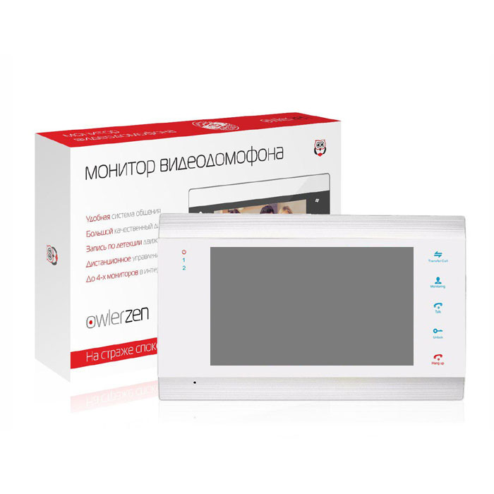 Монитор видеодомофона OwlerZEN HD Silver White orig_73116