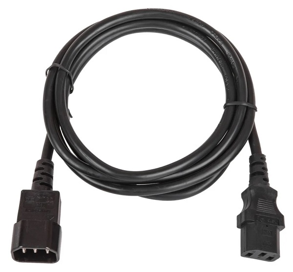 Кабель питания TLK-PCM10-018, вход - разъём C14 (IEC 60320), выход - разъём C13 (IEC 60320) 1,8м orig_72940