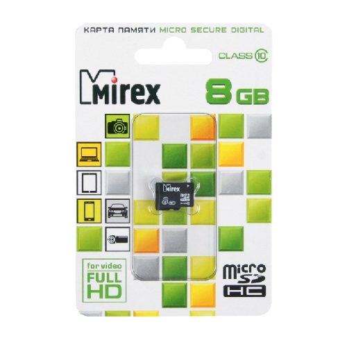 Карта памяти 08 Gb Mirex Micro SD orig_60493