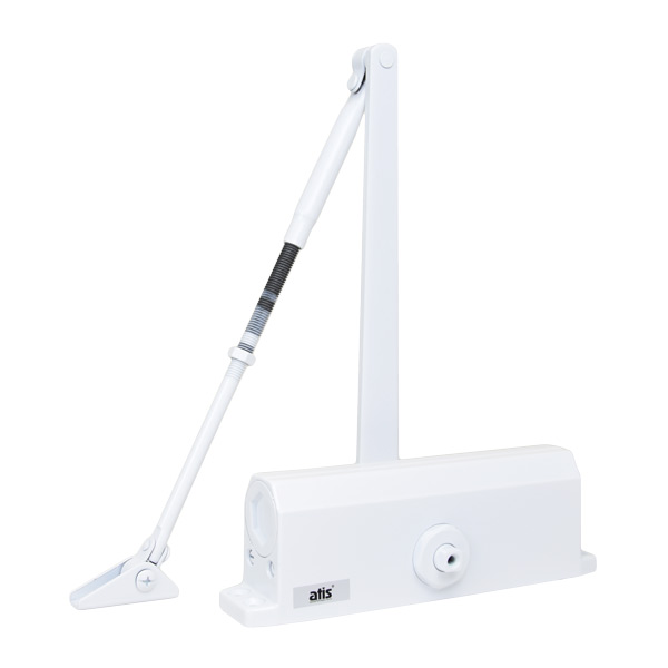 Доводчик дверной Atix DC-604 White, 223х45х75мм, для двери до 80кг, 1100мм, -30°+50°С, цвет белый orig_56931