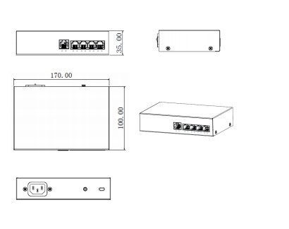 POE коммутатор EZ-354ET-36 4 портовый PoE неуправляемый orig_67845