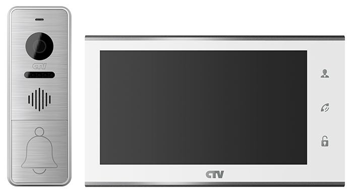 Комплект видеодомофона CTV CTV-DP4705AHD W, (CTV-D400FHD + CTV-M4705AHD) orig_45945