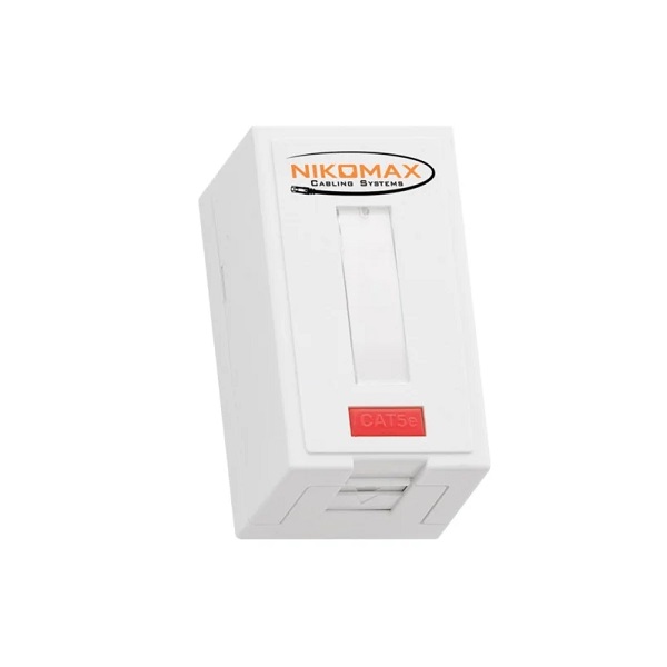 Настенная розетка NIKOMAX, NMC-WO1UD2-FT-ST-WT, 1 порт, Кат.5e (Класс D) orig_72591