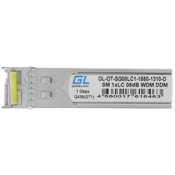 Модуль NIKOMAX GL-OT-SG08LC1-1550-1310-D, SFP, 1,25Гбит/с, WDM, 1 ОВ, SM, 1xLC, Tx:1550/Rx:1310нм, DDM, 8дБ (до 3км) orig_72748