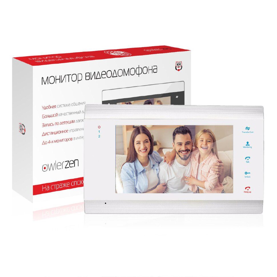 Монитор видеодомофона OwlerZEN HD Silver White orig_45602