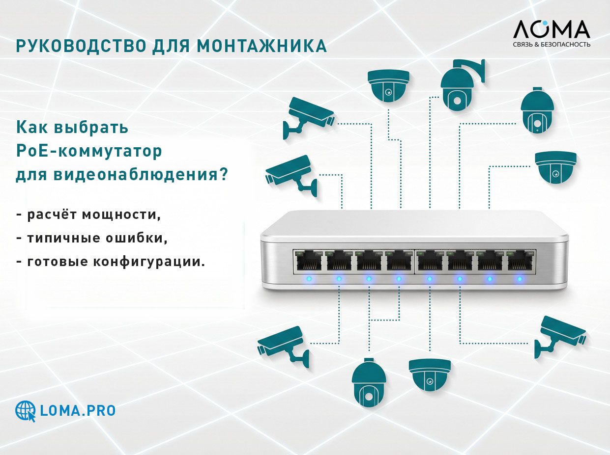 Как выбрать PoE-коммутатор для видеонаблюдения orig_74345