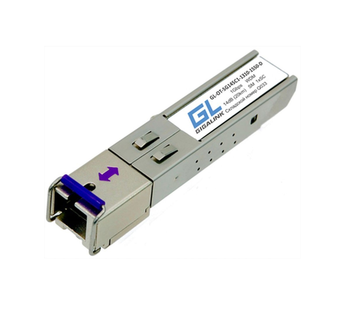 Модуль SFP GIGALINK GL-30TSC-D, WDM 1000BASE=LX, одноволоконный, SM, TX1310/RX1550, DDM, SC, 20км orig_69963