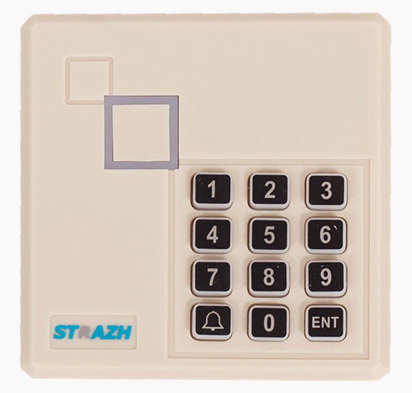 Считыватель STRAZH SR-R121К Бежевый, 86x86x18мм, ЕМ Marine 125кГц, считывание до 10см, световая, звуковая индикация, -30°+50°С orig_69673