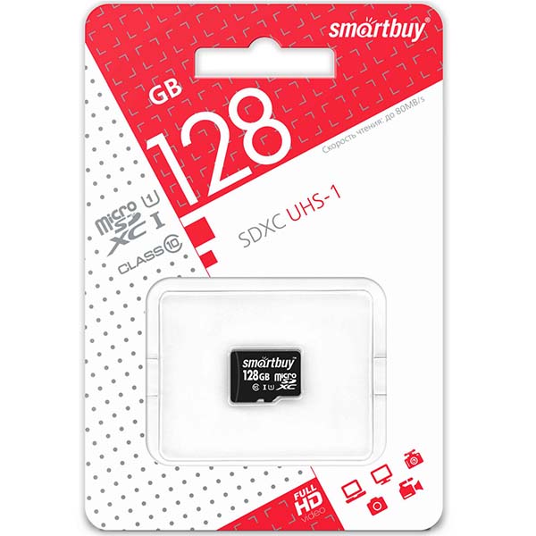 Карта памяти 128Gb SmartBuy micro SD (10 класс) orig_66919