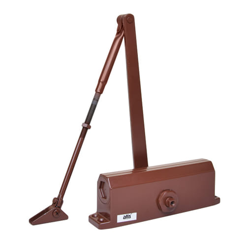 Доводчик дверной Atix DC-5036 BC Brown, 248х45х70мм, для двери 60-20кг, 950-1400мм, -35°+50°С, цвет коричневый orig_43610
