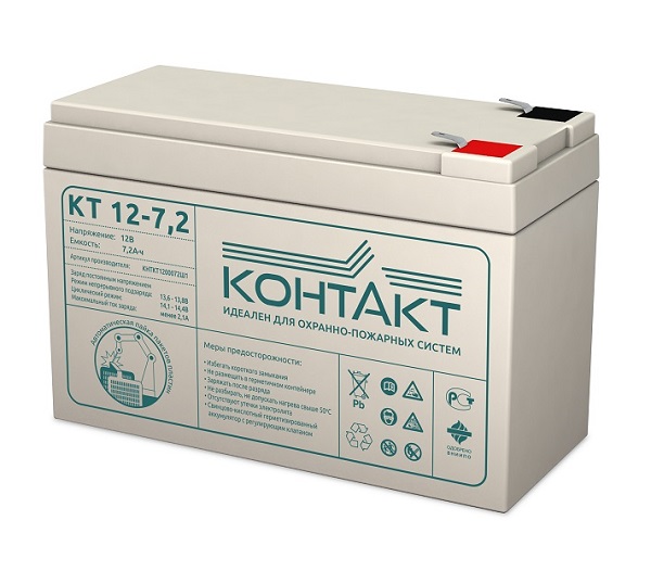 Аккумуляторная батарея Контакт КТ 12-7,2, 12В, 7,2А/ч orig_72958