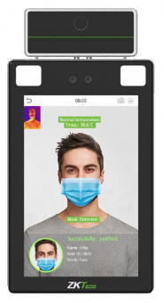 Биометрический терминал распознавания лиц с тепловизионной камерой ZKTeco ProFaceX [TI] orig_57257