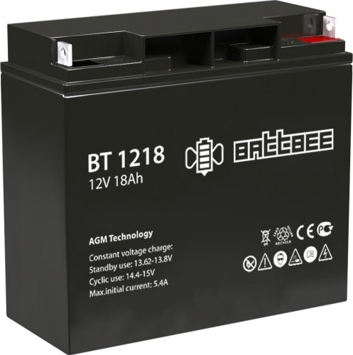 Аккумуляторная батарея BattBee ВТ 1218, 12В, 18А/ч orig_48713
