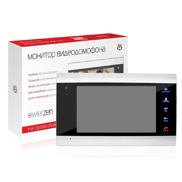 Монитор видеодомофона OwlerZEN Silver Black orig_73152