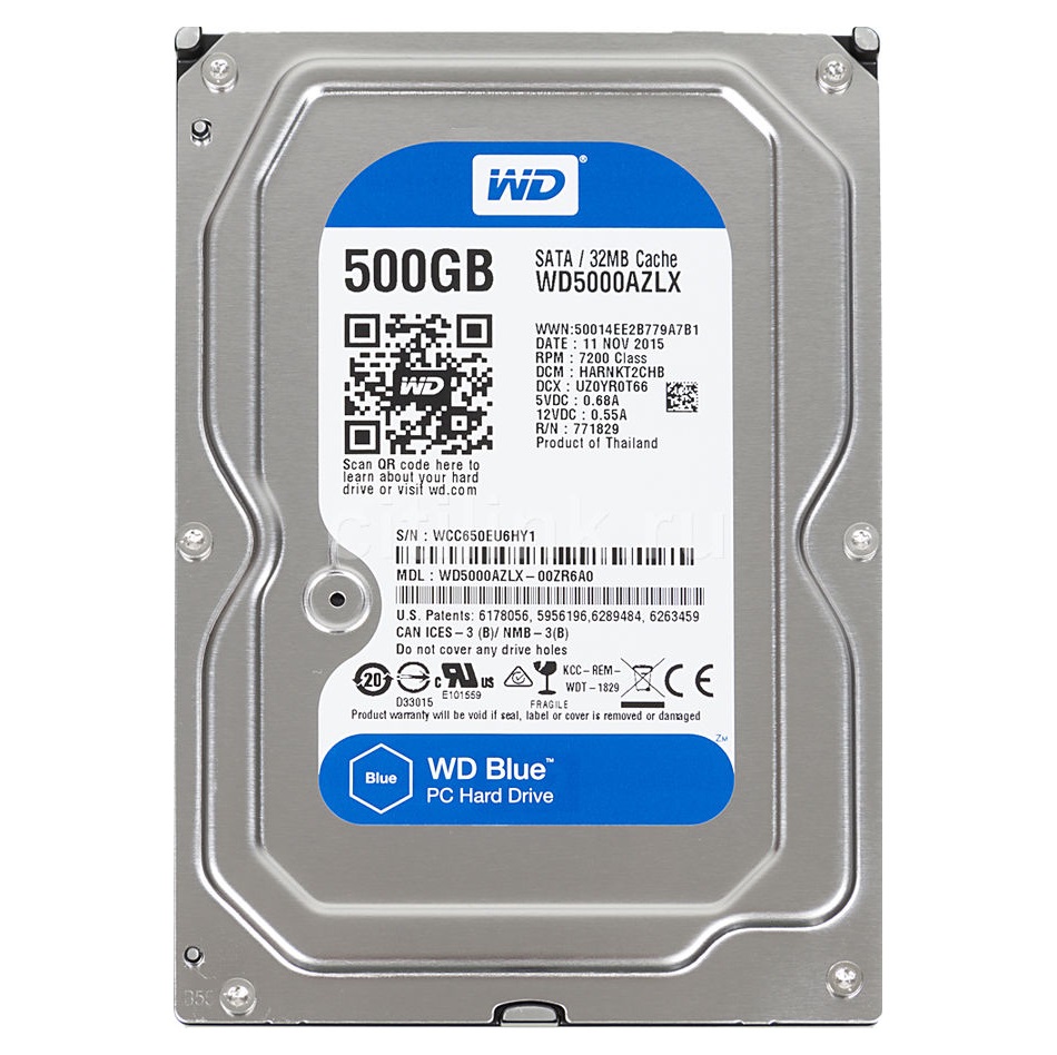 Жесткий диск 500Gb WD05BLUEX orig_61525