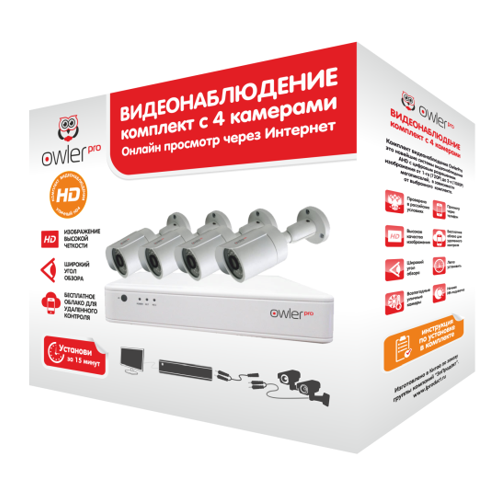 Комплект видеонаблюдения Owler StreetKit 2.4 AI orig_59503