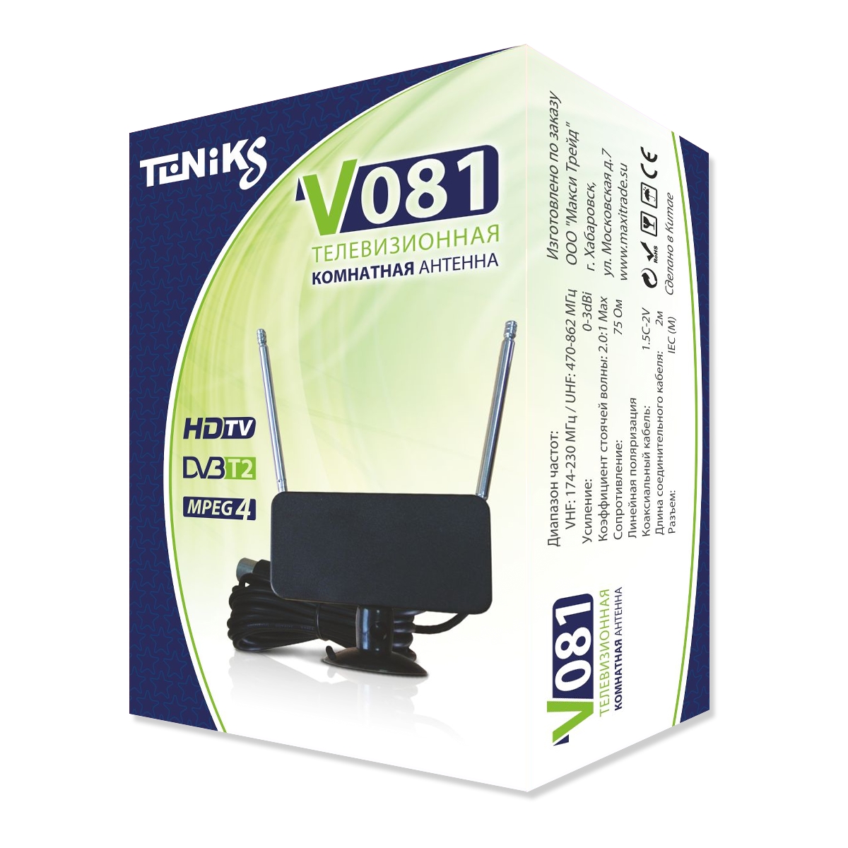 Антенна Teniks V081 Телевизионная комнатная  orig_47101