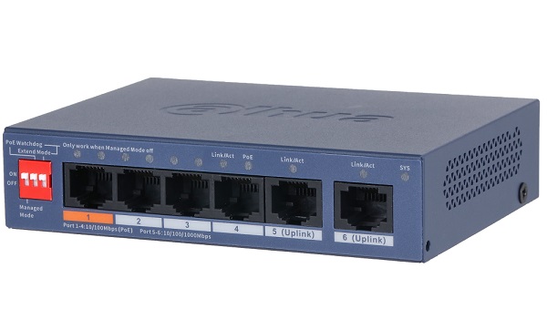 PoE коммутатор Dahua, DH-CS4006-4ET2GT-60, 4-портовый orig_73727