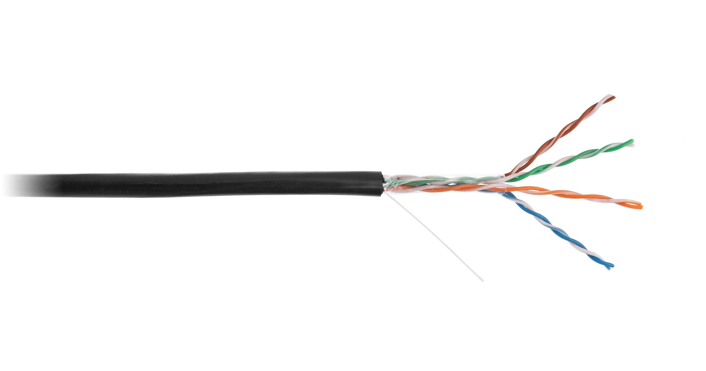 Кабель сетевой NETLAN U/UTP 4 пары, Кат.5e (Класс D), 100МГц, одножильный, BC (чистая медь), внешний, PE до -40°C, черный (305м) orig_63323