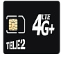Карта SIM2M ТЕЛЕ2, тариф "Чёрный Безлимит ХИТ"  88_88_74147
