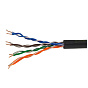 Кабель сетевой F/UTP кат.5E 4x2x24AWG Install СКС внешний(OUT) 100% медь PE черный 305м 88_88_48035