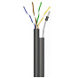 Кабель сетевой UTP 4PR 24AWG CAT5e CCA внешний с тросом, 1м 88_88_60270