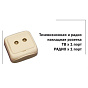 Телевизионная розетка накладная -2 (большая)  REXANT 88_88_60720