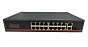 PoE коммутатор AI PoE Switch AI-1621GBL-C, 16 PoE 10/100Mbps + 2 Uplink 100/1000Mbps + 1 SFP 100/1000Mbps, защита 6KV, PoE бюджет 250W, AI Watch Dog 88_88_64712