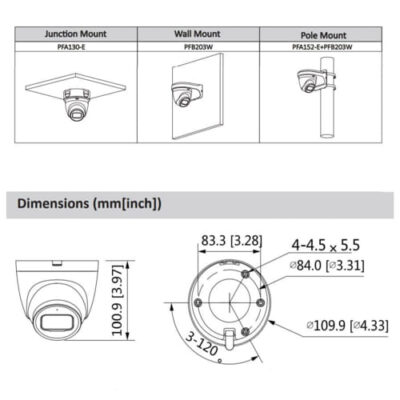 Dahua DH-IPC-HDW2230TP-AS-0280B видеокамера IP