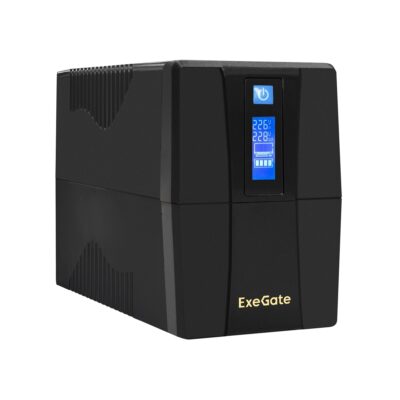 ИБП ExeGate Power Smart ULB-650.LCD 650VA/360W, LCD, AVR, 4*C13, черный