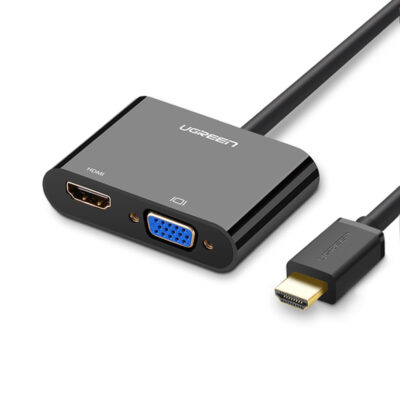 Переходник Ugreen CM101 HDMI to VGA+HDMI